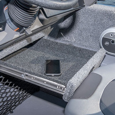 Tiroir sous la console conducteur