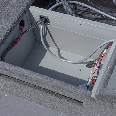 Rangement pour batterie à l'arrière