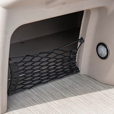 Rangement sous la console conducteur avec filet